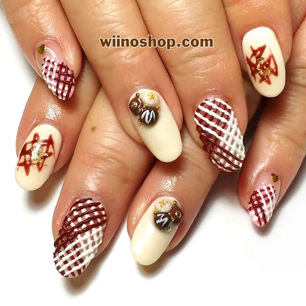 Chocolate Drizzle Nails