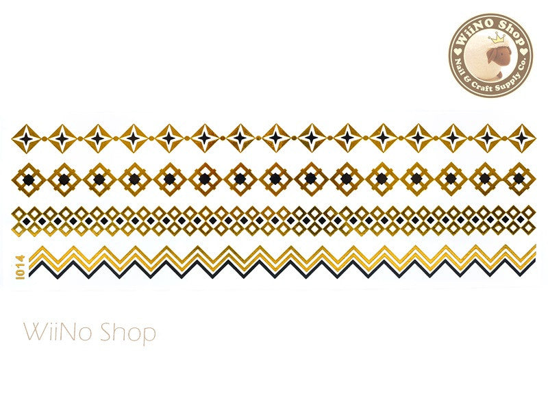 I014 Gold Black Metallic Temporary Jewelry Tattoos 1 Pc WiiNo Shop   P2090640 S I014 W 1200x1200 