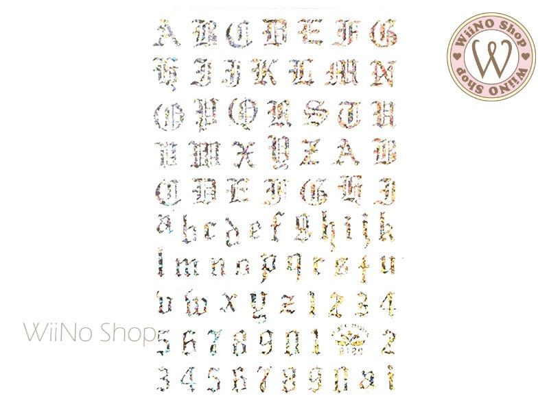 1 Holographic Alphabet Stickers